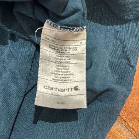 Carhartt Blue Short Sleeve Tee Classic Crew Neck size M - Picture 3 of 7